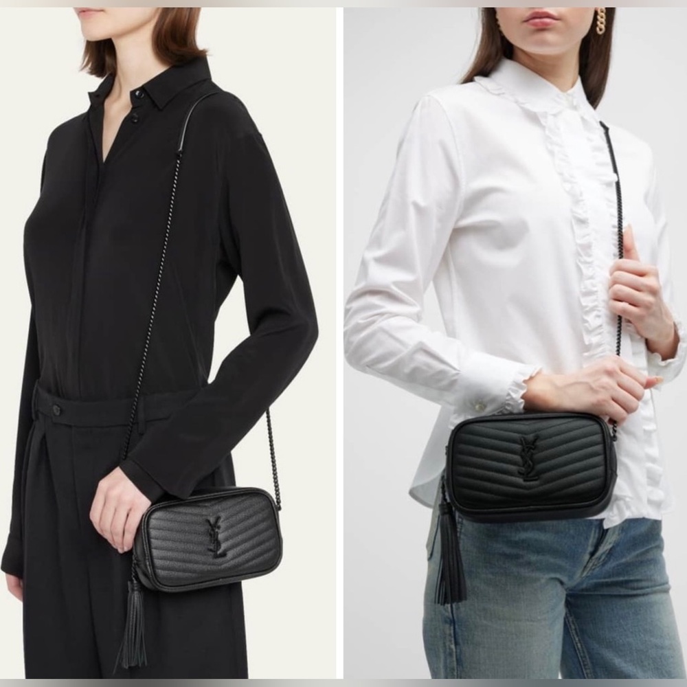 Saint Laurent YSL Lou Mini Camera Crossbody Leather Bag - Picture 2 of 16